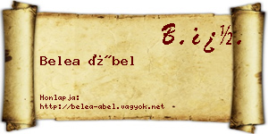 Belea Ábel névjegykártya