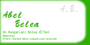 abel belea business card